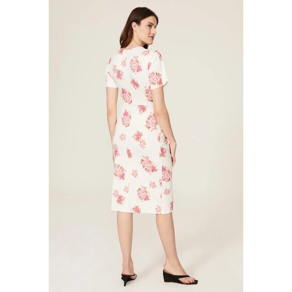 Les Reveries Front Twist Midi Dress – Size S, Flattering Silhouette - Picture 3 of 9